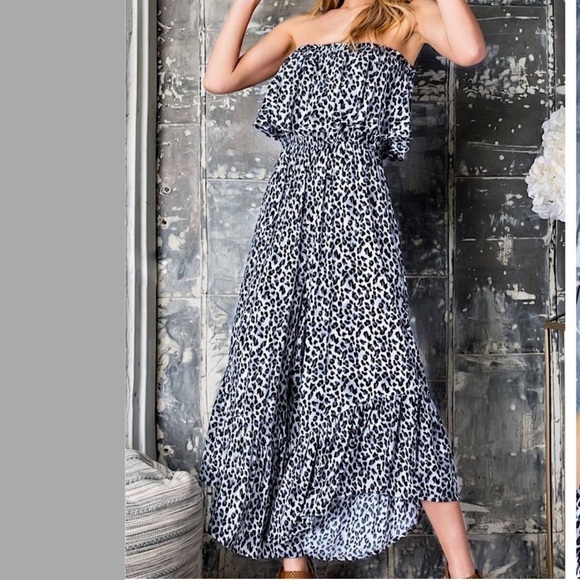 Catalina Animal Print Strapless Maxi Dress. P/M/A1311 - Picture 2 of 7